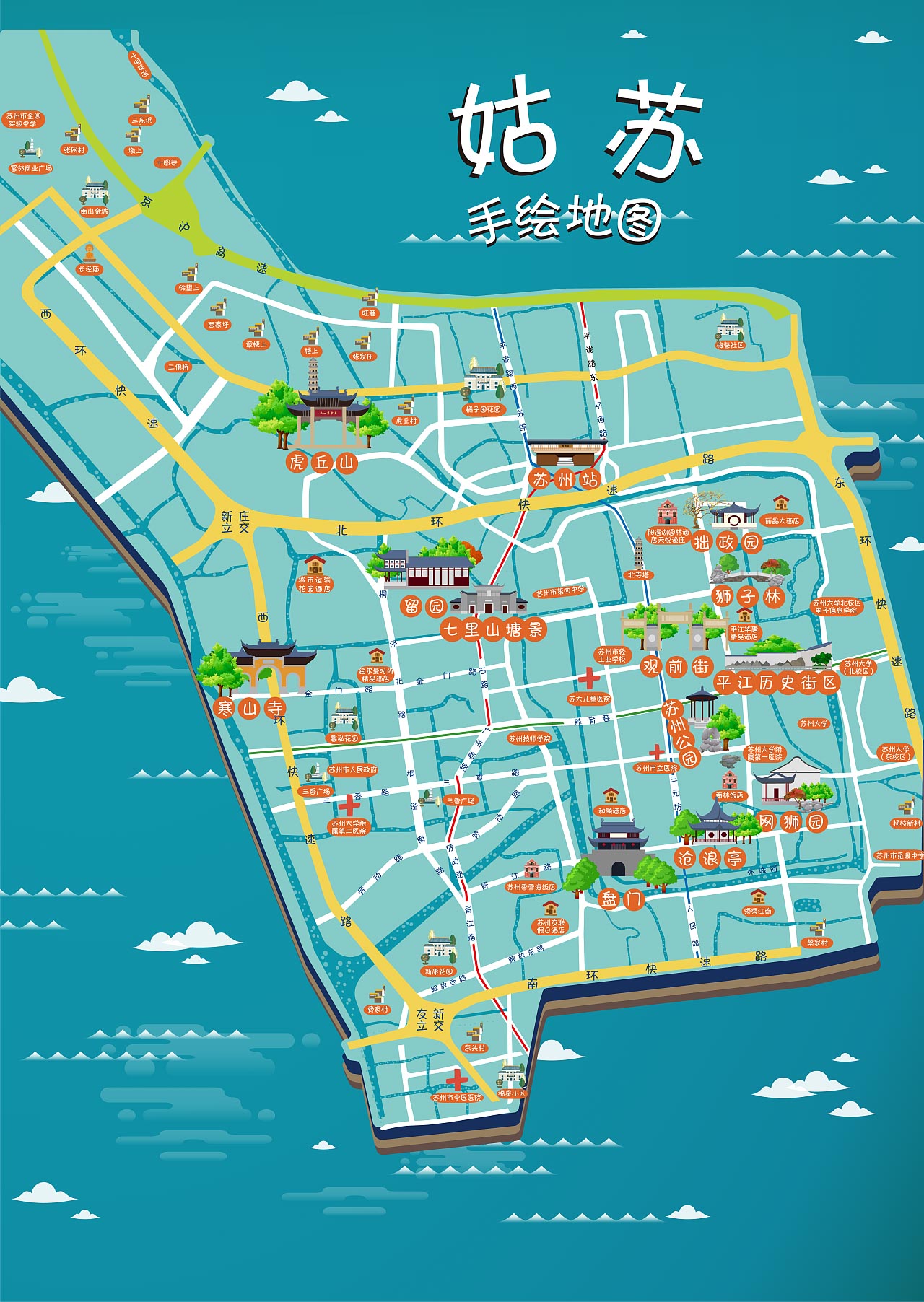 横县手绘地图景区的文化宝藏