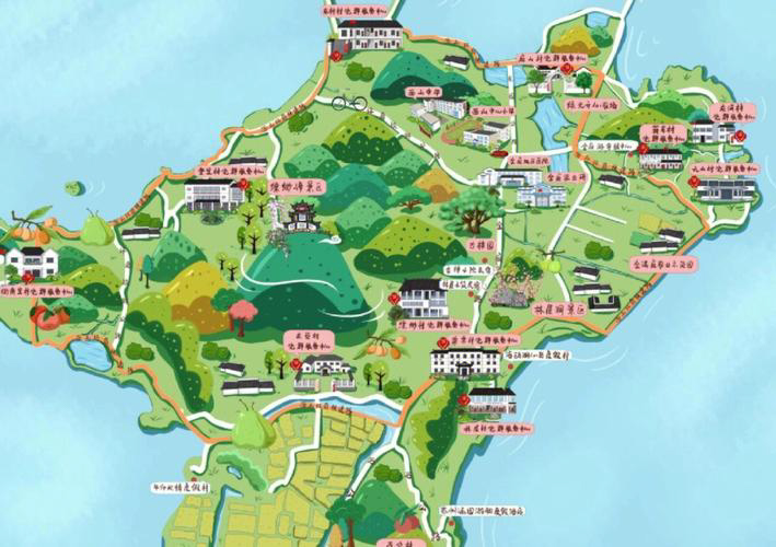 横县手绘地图旅游的独特视角