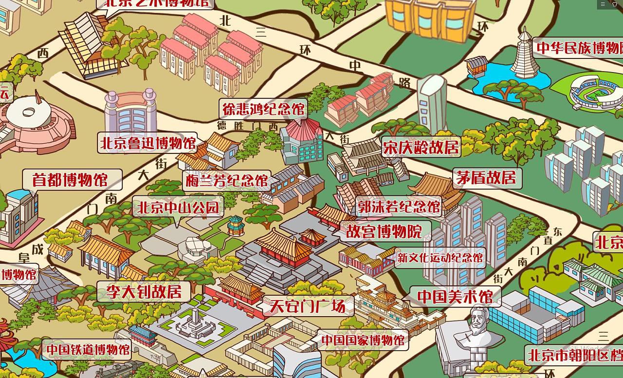 横县手绘地图景区的文化印记